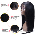 Cabelo indiano de preço barato diretamente da Índia Natural Straight 4*4 Wigs de fechamento de renda Original Human Hair Wig para Mulheres Negras